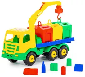 Masina salubrizare + containere - SuperTruck 42x16x25cm Wader 