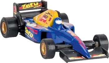 Masinuta de curse die-cast cu motoras pull-back albastra 