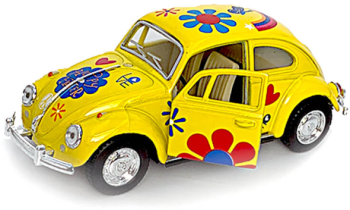 Masinuta diecast Volkswagen Beetle Flower Power 1967 