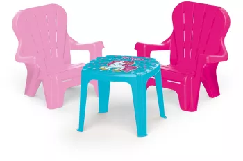 Masuta cu 2 scaunele roz - Unicorn - Dolu 