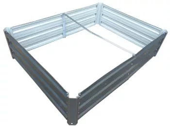 Pat/strat inaltat pentru flori legume din metal design 3D 120x90x30 cm Strend Pro Garden 