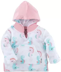 Poncho baie upf50 + zoocchini 0-12 luni seahorse 