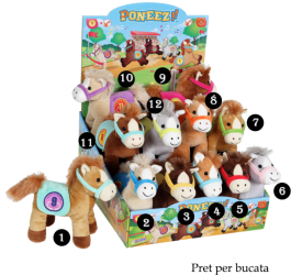 Ponei colorat - jucarie din plus cu sunet 22 cm 