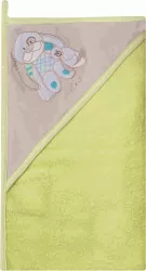 Prosop de baie cu gluga imprimeu velur 80 x 80 cm Womar Zaffiro AN-OW-01 