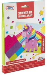 Set creativ cu stickere pe culori si forme Grafix GR100062 