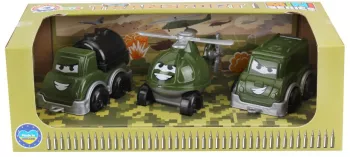 Set de 3 mini vehicule militare vesele TechnoK verde 