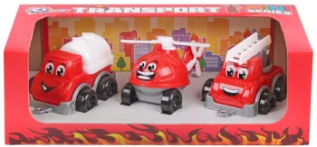 Set de 3 mini vehicule vesele TechnoK rosu 