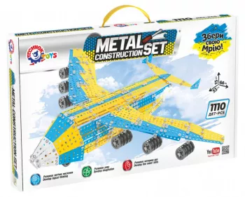 Set de construit metalic TechnoK aeronava avion Mriya 1110 piese 