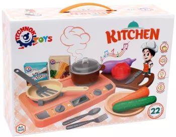 Set de mini bucatarie cu efecte de vapori sunete si lumini TechnoK 