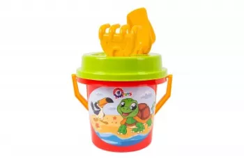 Set de nisip TechnoK cu galeata sortator de forme si accesorii 