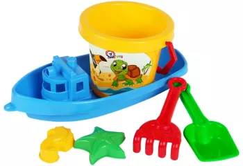 Set de nisip TechnoK galeata vaporas si accesorii 