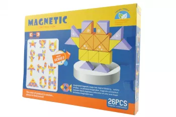 Set inteligent de constructie cu piese magnetice Flippy 26 piese pentru copii +3 ani multicolor 