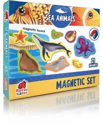 Set magnetic Animale Marine cu Plansa magnetica inclusa 21 piese Roter Kafer RK2090-05 