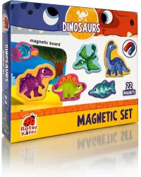 Set magnetic Dinozauri cu Plansa magnetica inclusa 22 piese Roter Kafer RK2090-03 