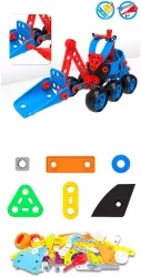 Set pentru construit masini Flippy Educativ si creativ 134 piese 