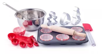 Set pentru preparat briose Woodyland cu accesorii 