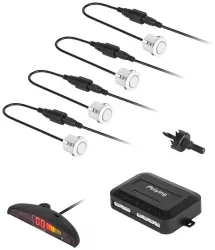Sistem parcare display LED 4 senzori albi PEIYING 