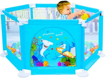 Tarc de joaca baieti + 50 mingiute 135x135x62.6 cm 