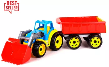 Tractor cu excavator frontal si remorca TechnoK