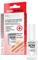 Tratament de unghii SOS NAILS cu filtru UV Revers 10ml pentru unghii puternice rezistente la socuri 