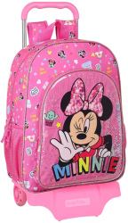 Troler cu ghiozdan scoala 38 cm Minnie Mouse 