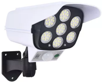 Camera de supraveghere falsa incarcare solara 77 LED-uri senzor de miscare Flippy 