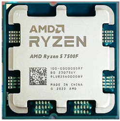 Procesor AMD Ryzen 5 7500F 6C / 12T 3.70 - 5.00 GHz 38 MB cache 65 W Tray 100-000000597 