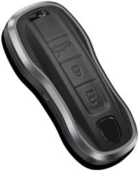 Husa aluminiu pentru cheie Porsche Panamera Cayenne 2020 971 911 9YA Macan Boxster Carrera Taycan Cayman Spyder negru 