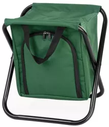Scaun pliabil gradina camping pescuit cu geanta termoizolanta verde max 150 kg 32x27x34 cm Strend Pro 