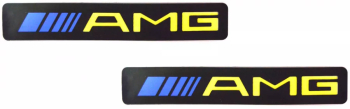Set 2 x Ornament prag auto cu iluminare LED Mercedes Benz AMG 