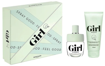 Set Apa de Toaleta cu vaporizator 60 ml + Gel exfoliant 100 ml Rochas Girl 