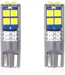 Set becuri auto cu LED CANBUS compatibil T10 W5W 10 SMD Alb 12/24V destinat competitiilor auto sau off-road 