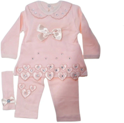 Compleu 3 piese pantaloni bluza si bentita pentru fete Mini Junior CMPMJ-04 
