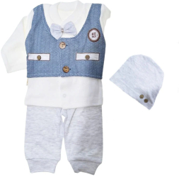 Compleu 3 piese pantaloni bluza si caciula pentru baieti Mini Junior CMPMJ-08 