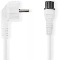 Cablu de alimentare Schuko tata cotit - IEC-320-C5 2m 3x0.75mm2 10A alb Nedis 
