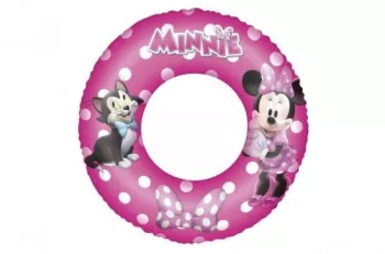 Colac inot pentru copii gonflabil model Minnie roz 56 cm Bestway 