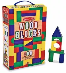 Cuburi din lemn colorate melissa and doug 100 
