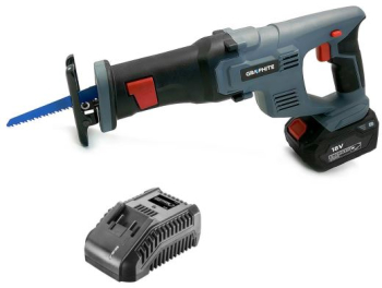 Fierastrau tip sabie cu acumulator 2 Ah incarcator 18 V Li-ion Graphite Energy 
