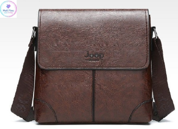Geanta Barbateasca Mek Fine Crossbody Moderna Practica Eleganta ECO Friendly Maro 