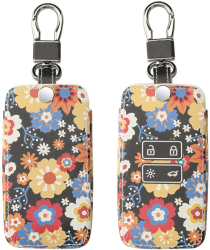 Husa Cheie Auto kwmobile pentru Renault/Dacia 4 Butoane - Keyless Go Piele ecologica Multicolor 44637.70 