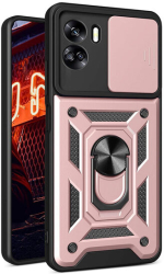 Husa cu Protectie Camera si Inel pentru Honor 90 Lite Marmalis CamShield Roz 
