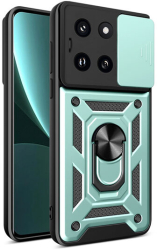 Husa cu Protectie Camera si Inel pentru Xiaomi 14 Marmalis CamShield Verde 