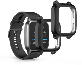 Husa Kwmobile pentru Garmin Venu Sq 2 Music/Venu Sq 2 Negru Silicon 60372.05 