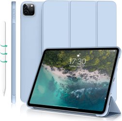 Husa Ultra Slim pt. Apple iPad Air 13 2024 Silicon TPU Smart Cover cu Suport - Ice Blue 