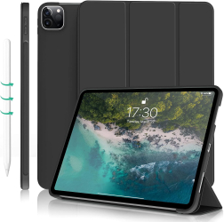 Husa Ultra Slim pt. Apple iPad Air 13 2024 Silicon TPU Smart Cover cu Suport - Negru 