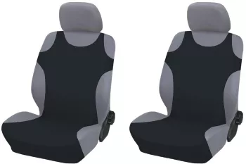 Huse auto tip maiou fata negru 2 buc 