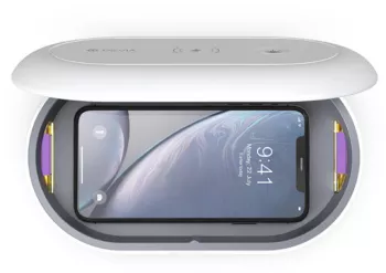 Incarcator Wireless 10W Devia + Sterilizare/Dezinfectie UV telefon 