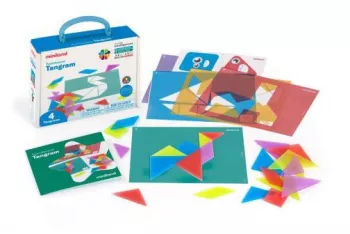 Joc creativ tangram traditional cu piese translucide 