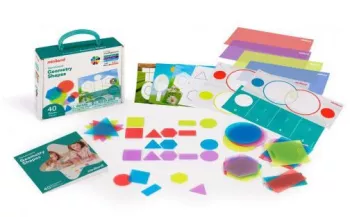 Joc educational forme geometrice cu piese translucide 