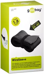 Manson de cabluri 1.8m textil flexibil 20-40mm negru Goobay 